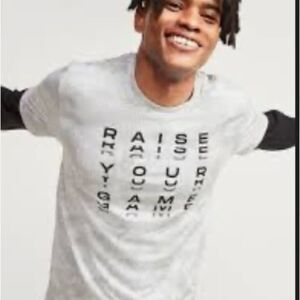 Old Navy‎ Go-Dry Cool Odor-Control Graphic Core Tee White S NWT IN PACKAGING